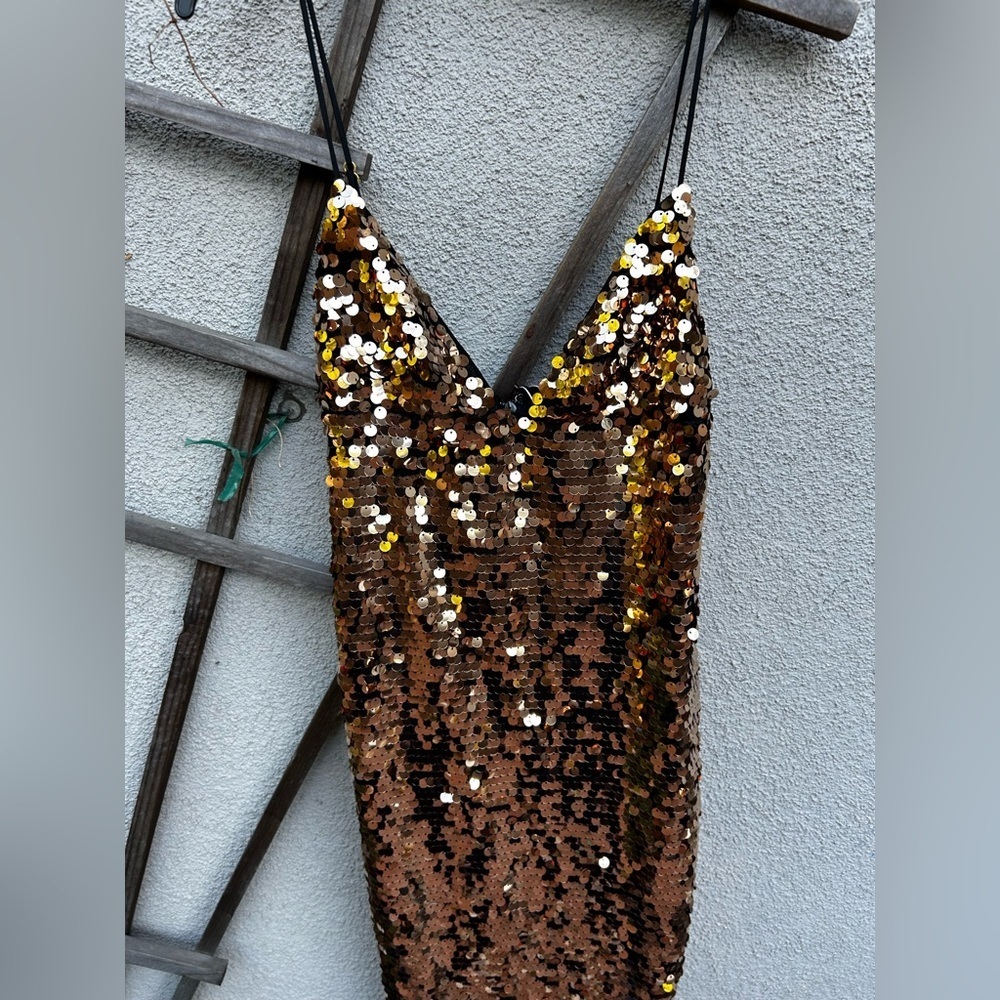 Camila Coelho Yuki Maxi Dress in Gold - Picture 9 of 12
